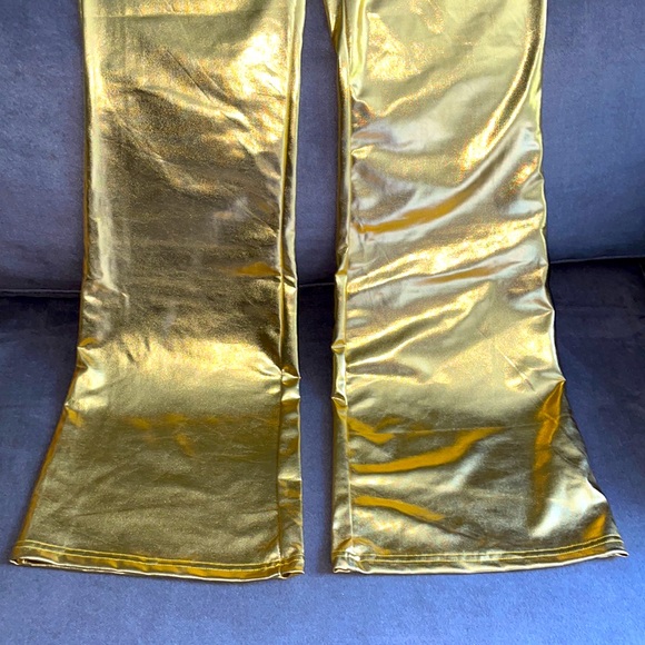 NWT. Ragstock Fornia Gold Leggings. Size Large. - Picture 3 of 5
